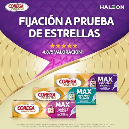 Corega ▫️ Max Fixação + Vedação, Creme Fixador para Próteses Dentárias, 4x70 g 2