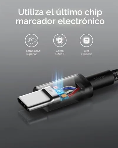 Anker ▫️ Cabo USB-C 333 em nylon, carregamento rápido de 100 W, PD 3.0 [1 m], preto, 3 embalagens 3
