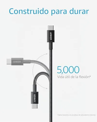 Anker ▫️ Cabo USB-C 333 em nylon, carregamento rápido de 100 W, PD 3.0 [1 m], preto, 3 embalagens 5