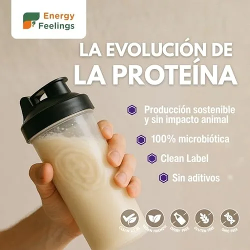 Energy Feelings ▫️ Proteína de Levedura Nutricional em Pó Sem Sabor 500 g, Proteína Vegana Sem Lactose e Sem Glúten para o Desenvolvimento Muscular, com Todos os Aminoácidos Essenciais, Proteína Vegana em Pó 4