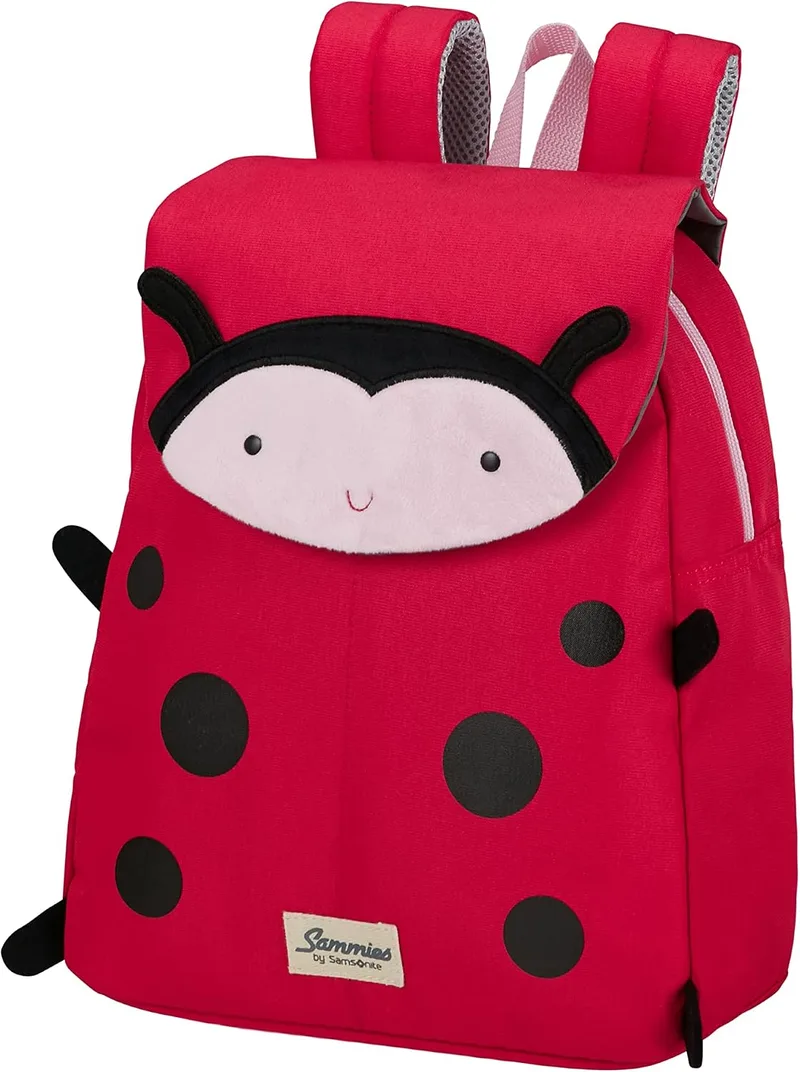Samsonite ▫️ Happy Sammies Eco - Mochila para crianças S+, 32 cm, 11 L, Vermelha (Ladybug Lally)