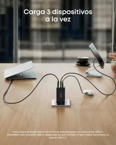 Anker ▫️ Carregador Nano II de carregamento rápido USB-C de 65 W com 3 portas PPS 2