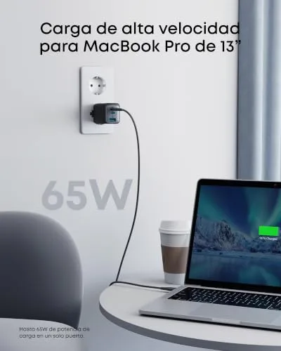 Anker ▫️ Carregador Nano II de carregamento rápido USB-C de 65 W com 3 portas PPS 3