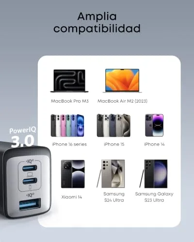 Anker ▫️ Carregador Nano II de carregamento rápido USB-C de 65 W com 3 portas PPS 6