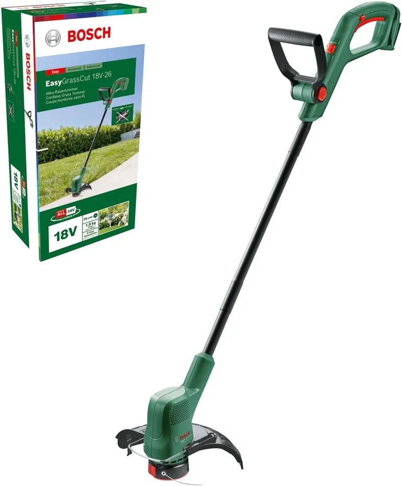 Bosch ▫️ Cortador de relva a bateria EasyGrassCut Professional 06008C1C04, sem bateria, sistema de 18 V, diâmetro de corte 26 cm, na caixa