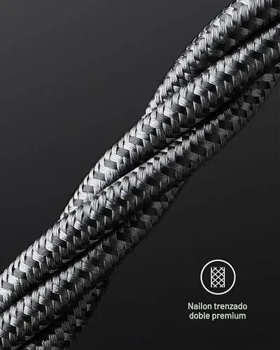 Anker ▫️ Cabo USB-C 333 em nylon, carregamento rápido de 100 W, PD 3.0 [1,8 m], preto, 1 unidade 6