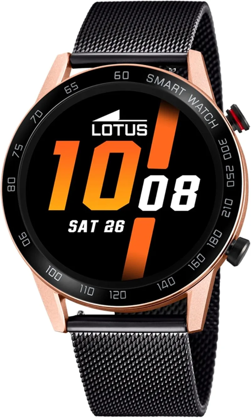 LOTUS ▫️ Relógio Inteligente para Homem - Smartwatch em Aço Inoxidável 316L Preto