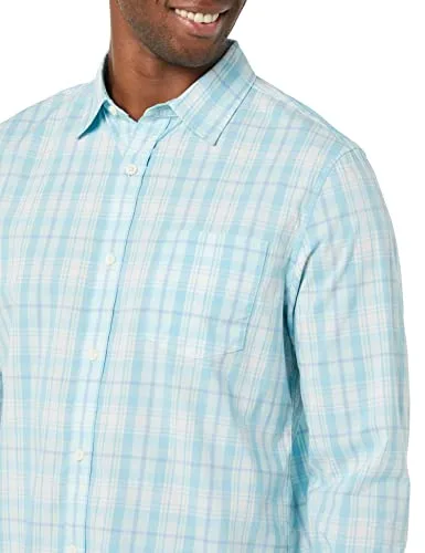 Amazon Essentials ▫️ Camisa de popelina elástica para homem, de corte justo e manga comprida 5