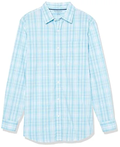 Amazon Essentials ▫️ Camisa de popelina elástica para homem, de corte justo e manga comprida 6