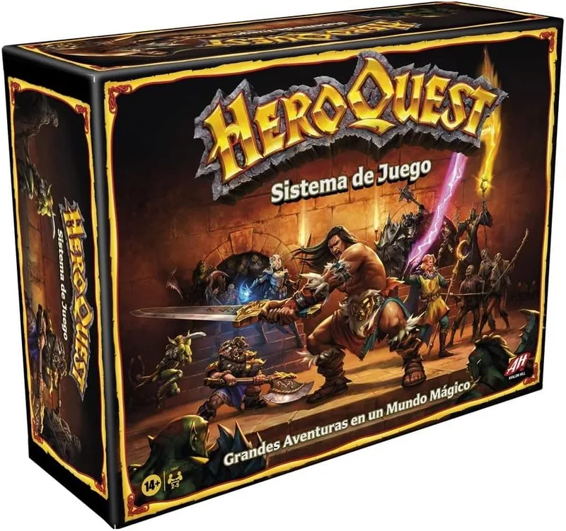 Avalon Hill ▫️ Hasbro Gaming - Sistema de Jogo HeroQuest - Jogo de Aventura de Masmorra para 2 a 5 jogadores a partir dos 14 anos
