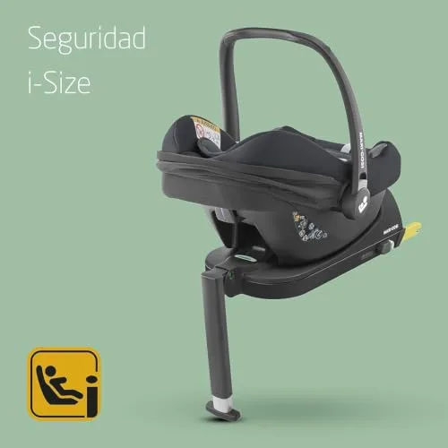 Maxi-Cosi ▫️ CabrioFix i-Size, cadeira auto para bebé, 0-12 meses, máx. 12 kg, cadeira auto leve para recém-nascidos (3,2 kg), Capota Grande, Assento Acolchoado, Compatível com os Carrinhos de Bebé Essential Graphite 2