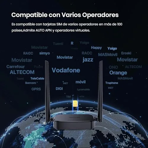 Tenda ▫️ Router 4G SIM (4G03 Pro), Wi-Fi móvel 3G/4G, banda sem fios de 2,4 GHz com Wi-Fi a 300 Mbps, LTE CAT4 a 150 Mbps, antena externa 2x4 dBi, Porta LAN/WAN Fast Ethernet, cartão Nano SIM, Plug and Play 4
