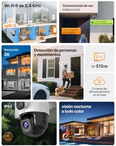 Tenda ▫️ Câmara de vigilância WiFi para exterior de 6 MP 3