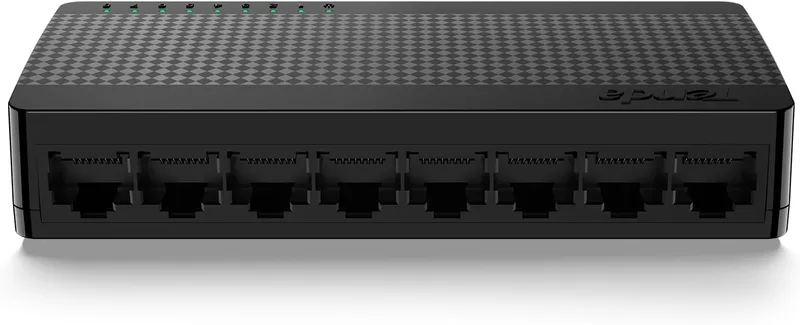 Tenda ▫️ SG108 Switch Gigabit Ethernet de 8 portas, 10/100/1000 Mbps, RJ45, IEEE 802.3X, Auto MDI/MDIX, Full Duplex, Plug and Play, Não gerido, Sem configuração, Silencioso, Preto