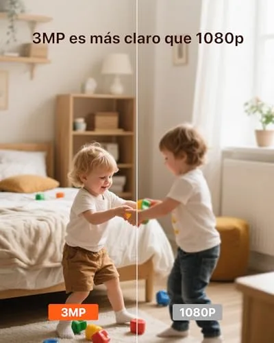 Tenda ▫️ CP3V3.0 Câmara de vigilância Wi-Fi para interiores de 3 MP, câmara de segurança tipo dome, visão noturna, deteção de movimento, áudio bidirecional, Wi-Fi 6, câmara de vigilância para bebés, com cartão SD de 64 GB 3