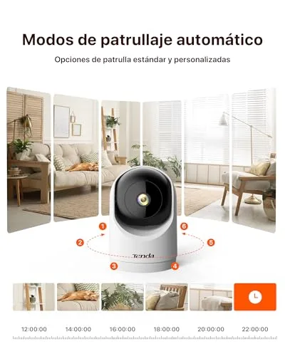 Tenda ▫️ CP3V3.0 Câmara de vigilância Wi-Fi para interiores de 3 MP, câmara de segurança tipo dome, visão noturna, deteção de movimento, áudio bidirecional, Wi-Fi 6, câmara de vigilância para bebés, com cartão SD de 64 GB 4