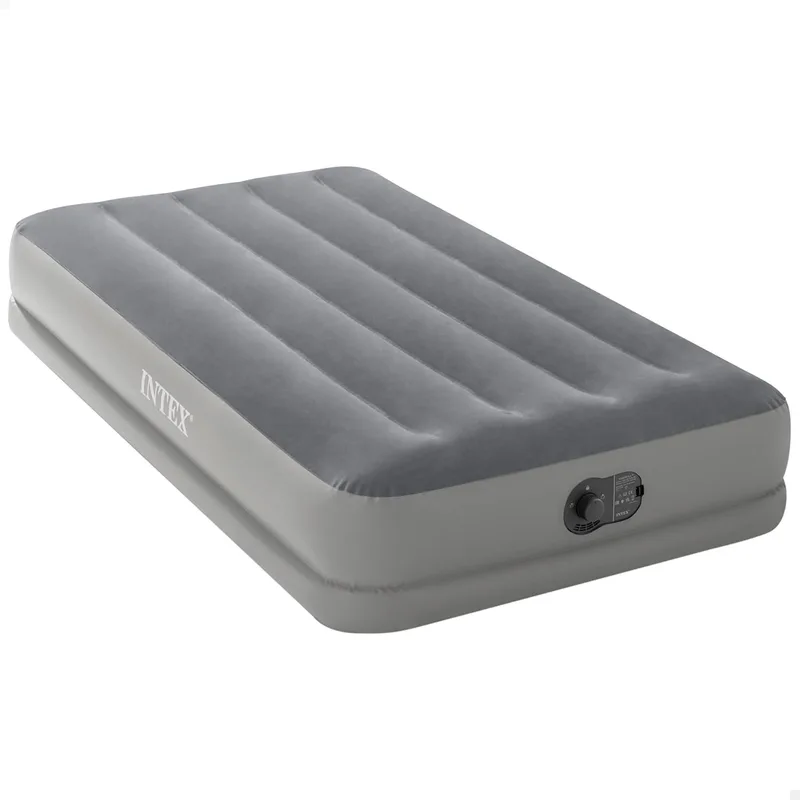 Intex ▫️ Colchão insuflável Dura Bream Prestige, colchão de ar 99x191x30 cm, capacidade para 1 pessoa, máx. 136 kg, bomba de insuflação incorporada, colchão insuflável Fiber-Tech (64112)