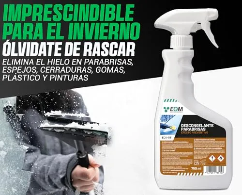 EQM SOLUCIONES QUIMICAS ▫️ EQM - ECO-115 - Descongelante para pára-brisas - 2 x 750 ml - Elimina imediatamente o gelo e a geada - Efeito preventivo, reduz a formação de gelo 4