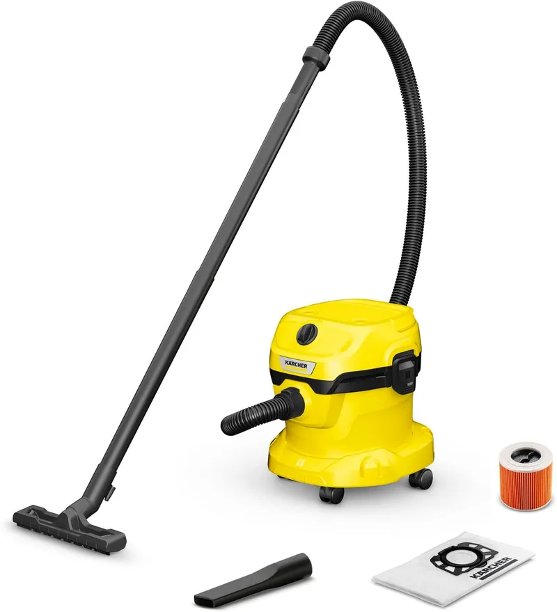 Karcher ▫️ Kärcher aspirador de líquidos e seco WD 2 Plus V-12/4/18/C, função de sopro, depósito de plástico: 12 l, mangueira de aspiração: 1,8 m, incl.: filtros, bocal para chão e fendas