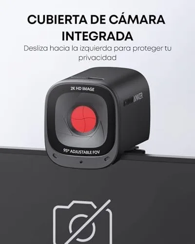 Anker ▫️ Câmara web USB 2K AnkerWork PowerConf C200 para computador portátil 3