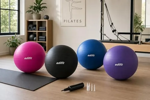 EDIFIT ▫️ Bola de Pilates, 55, 65 e 75 cm, Exercício em Casa, Inclui bomba de ar, Fitball, Grávidas, Acessórios de ioga, Vários tamanhos 6