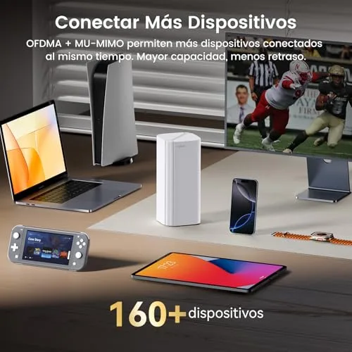 Tenda ▫️ Nova Mesh MX12 (Conjunto de 3) - Rede em malha Wi-Fi AX3000, repetidor Wi-Fi 6 de banda dupla 2,4 GHz/5 GHz, router para toda a casa, 3 portas Gigabit, backhaul Ethernet, controlo parental, MU-MIMO, OFDMA 6