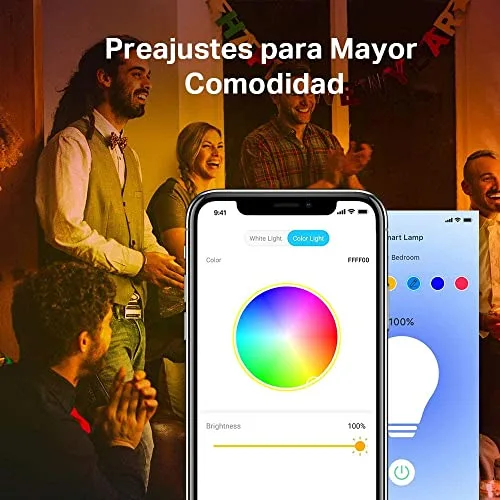 Tapo ▫️ L530E (conjunto de 4) - Lâmpada inteligente Wi-Fi, RGB multicolorida, 806 lm, E27 6