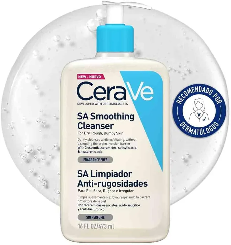 CeraVe ▫️ SA Produto de limpeza anti-rugas, Gel esfoliante, 473 ml