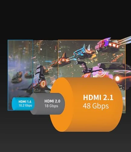 Sniokco ▫️ Cabo HDMI 2.1 10K 8K 4K, 48 Gbps, 1 metro, certificado para alta velocidade 3