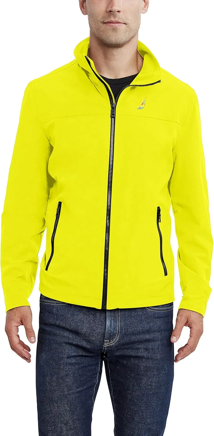 Nautica ▫️ Casaco leve à prova de vento elástico, desportivo, para atividades ao ar livre, com fecho completo, estilo bomber, para golfe, para homem