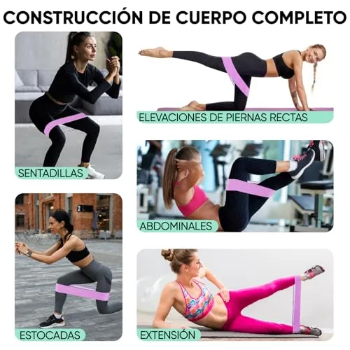 Suright ▫️ Elásticos para Musculação, 3 Níveis de Resistência - Fitas Elásticas para Musculação 6