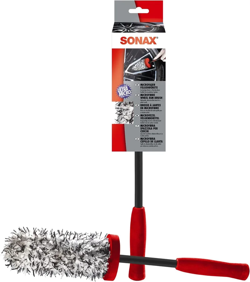 SONAX ▫️ Escova de Microfibra para Jantes (1 unidade) para uma limpeza suave e sem riscos em jantes de aço, de alumínio e cromadas | N.º 04179410