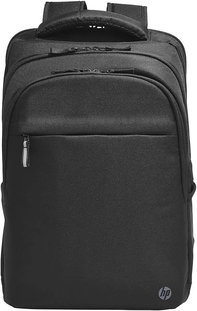 HP ▫️ Renew Business Backpack Mochila para computador portátil de 17,3 polegadas, poliéster reciclado, resistente à água, fecho de correr, preto