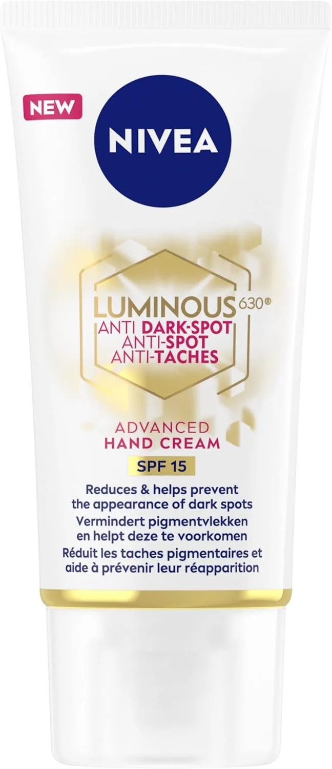 NIVEA ▫️ LUMINOUS 630 Creme para as mãos avançado contra manchas escuras (50 ml), creme para a pele enriquecido com ácido hialurónico, creme nutritivo para as mãos para uma pele luminosa