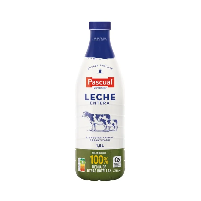 Pascual ▫️ Leite - Leite Gordo - Bem-estar Animal - Embalagem de 6 x 1,5 L - Ideal para crianças e adultos, produto natural e saudável 2