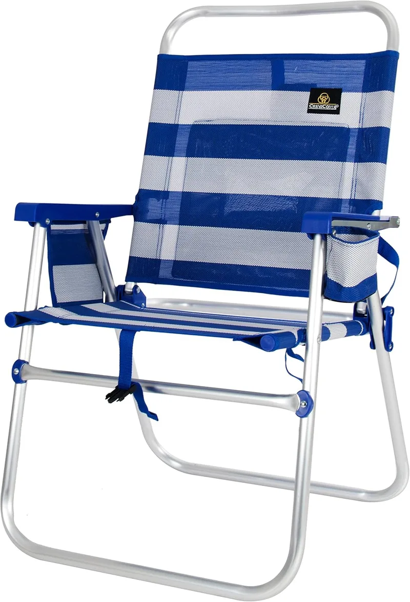 CREVICOSTA QUALITY MARK MARCAS DE CALIDAD ▫️ CREVICOSTA QUALITY MARK QUALITY BRANDS - AZAHAR 28082 - Cadeira de praia dobrável com braços. Fixa, sem Posições (Sailor)