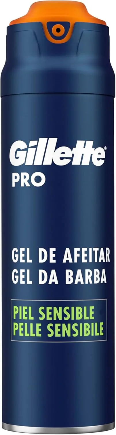 Gillette ▫️ Gel de barbear Pro Men's para peles sensíveis, hidrata e acalma a pele, 200 ml
