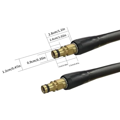 OHAYORI ▫️ Mangueira de 10 m para máquinas de lavagem a pressão, compatível com Karcher K2, K3, K4, K5, K6 e K7; mangueira de substituição para lavagem a pressão, com conector rápido do tipo «clique», acessório para Karcher 6