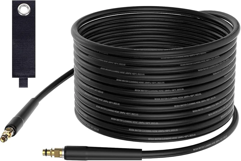 OHAYORI ▫️ Mangueira de 10 m para máquinas de lavagem a pressão, compatível com Karcher K2, K3, K4, K5, K6 e K7; mangueira de substituição para lavagem a pressão, com conector rápido do tipo «clique», acessório para Karcher