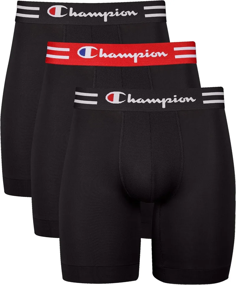 Champion ▫️ Everyday Cotton Stretch – Conjunto de 3 peças de roupa interior masculina (Conjunto de 3)