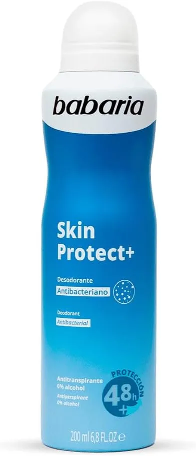 Babaria ▫️ Desodorizante Skin Protect+ - 0% álcool - Antitranspirante - 200ml