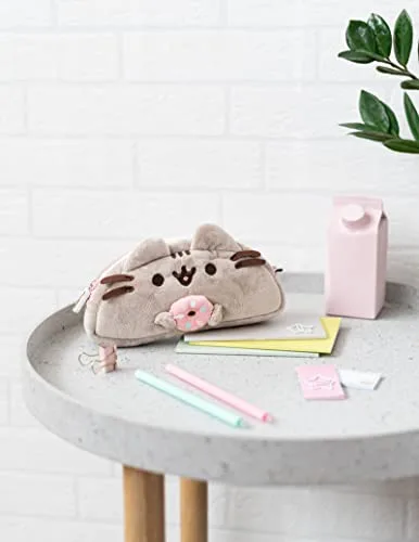 Grupo Erik ▫️ Estojo Escolar Pusheen Foodie Collection - Estojo de peluche Pusheen, Estojo retangular para o regresso às aulas - Estojo para meninas - Produto com licença oficial, Pusheen de peluche, cinzento 4