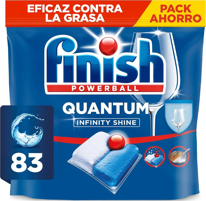 Finish ▫️ Quantum Infinity Shine Cápsulas para máquina de lavar louça - 83 cápsulas