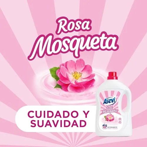 Asevi ▫️ Detergente Líquido para Máquina de Lavar Rosa Mosqueta, Embalagem de 5 Unidades 4