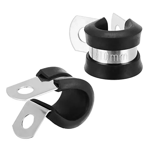 MZMing ▫️ 24 unidades de braçadeiras para tubos de 10 mm com inserção de borracha P Clips 3