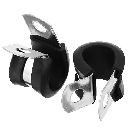 MZMing ▫️ 24 unidades de braçadeiras para tubos de 10 mm com inserção de borracha P Clips 5