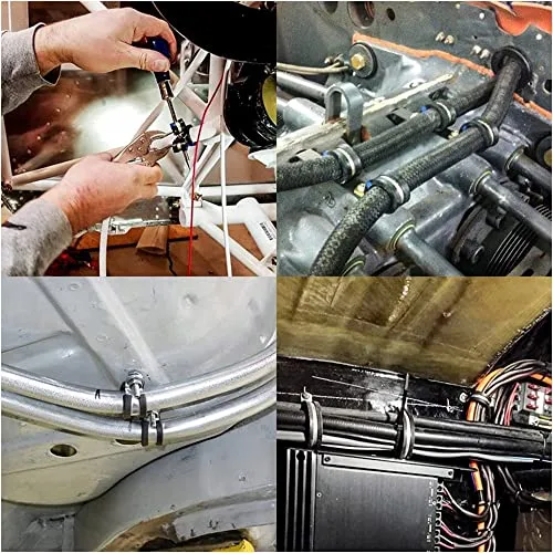 MZMing ▫️ 24 unidades de braçadeiras para tubos de 10 mm com inserção de borracha P Clips 7