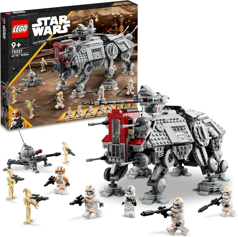 LEGO ▫️ Star Wars 75337 AT-TE Walker - Brinquedo de Construção com 3 Minifiguras Clone Trooper 212 e Figura de Dróide Aranha - Prenda para Rapazes e Raparigas com mais de 9 anos e Fãs de Revenge of the Sith