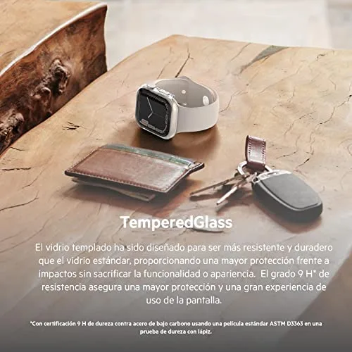 Belkin ▫️ Capa ScreenForce para Apple Watch de 40 mm, 41 mm, Série 8, SE, 7, 6, 5 e 4, com borda elevada e protetor de ecrã TemperedGlass integrado, resistente a riscos e de fácil instalação - Transparente 4