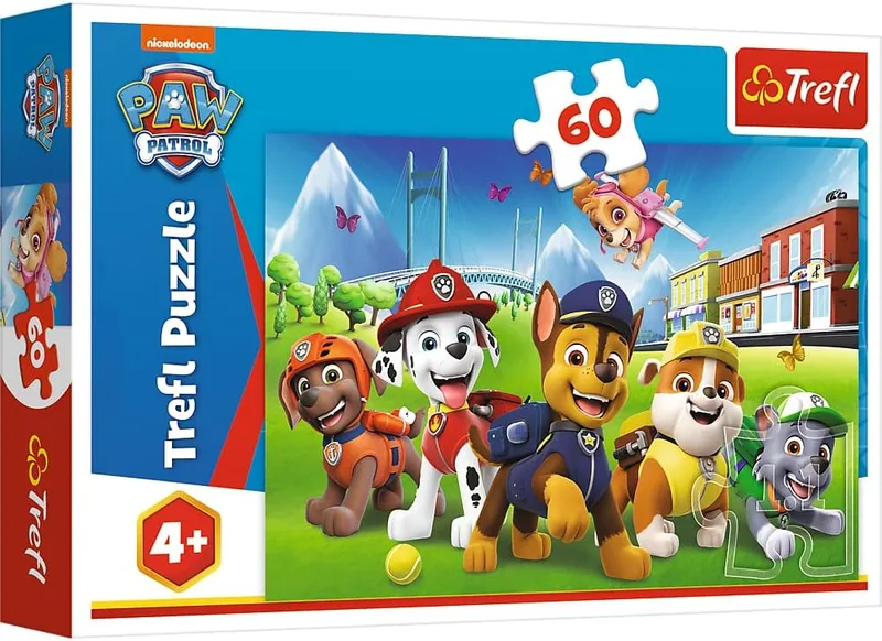 Trefl ▫️ Puzzle, Paw Patrol, «No Claro», de 60 peças, para crianças a partir dos 4 anos
